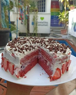 Vegan Red Velvet 🌱❤️ at Coral Restaurante in Cozumel