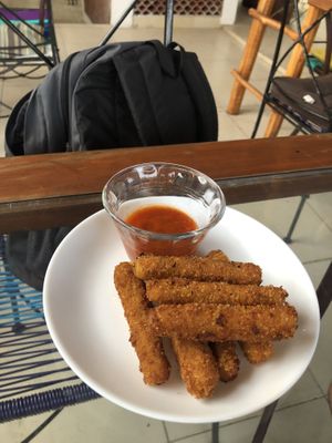 Crispy cheese fingers  at Coral Restaurante in Cozumel