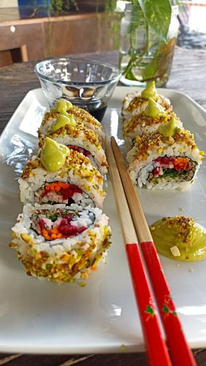 Rollo nuevo Maki-Pistache at Coral Restaurante in Cozumel