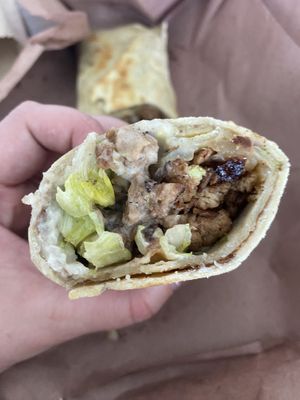Burrito with steak (seitan)   at Coral Restaurante in Cozumel