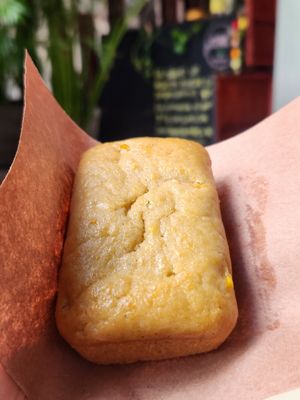 Sweet corn cake at Coral Restaurante in Cozumel