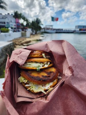 Gorditas at Coral Restaurante in Cozumel
