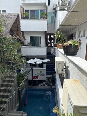 Hammock over the pool!  at Coral Restaurante in Cozumel