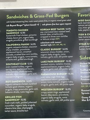 Menu at Lake Park Diner in Naples