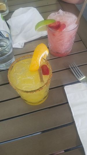 Mango Gimlet (I think!?) with tajin salt rim at Lake Park Diner in Naples
