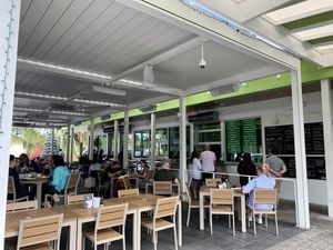 Wonderful outdoor seatingg  at Lake Park Diner in Naples