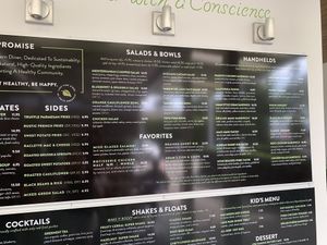 Menu clearly marked for Vegetarian and Vegan options   at Lake Park Diner in Naples