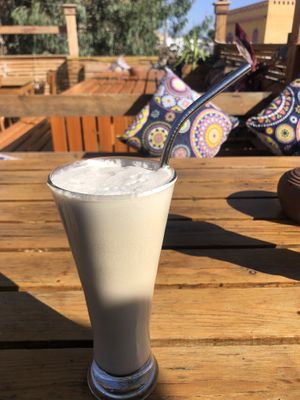 Caramel coffee from the all vegan breakfast  at Box Meal in Dahab