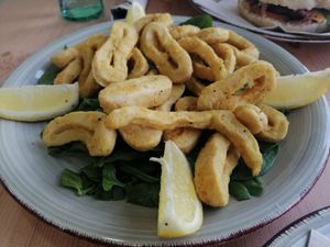 Vegan Squid with lemon at La Vanetta in Vigo