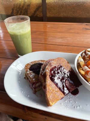 The stuffed French toast  at Brunch Bird in Austin