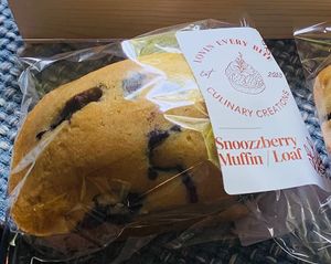 Vegan blueberry muffin at Lovely Brew in Monterey