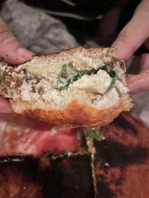 The last remaining bits of a delicious torta at Rascal's in Santa Barbara