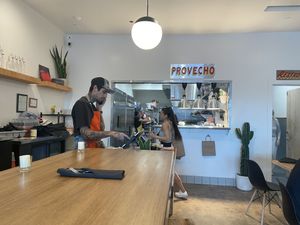 Dalan, the owner and chef, works so hard, he is amazing!   at Rascal's in Santa Barbara