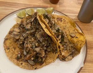 Mushroom tacos   at Rascal's in Santa Barbara