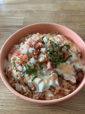 Burrito bowl with no jalapeño  at Rascal's in Santa Barbara