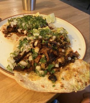 Al Pastor  tacos— they nailed the flavors! 🍍  at Rascal's in Santa Barbara