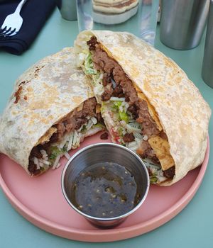 Asada crunchwrap at Rascal's in Santa Barbara