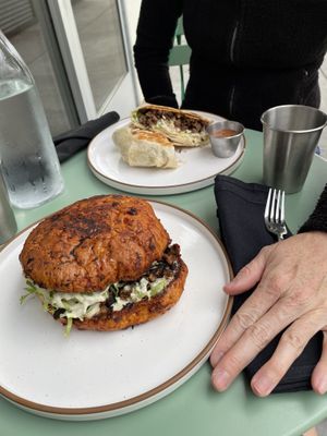Big portions of torta and crunch wrap  at Rascal's in Santa Barbara