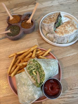 Crunchwrap and Caesar wrap  at Rascal's in Santa Barbara