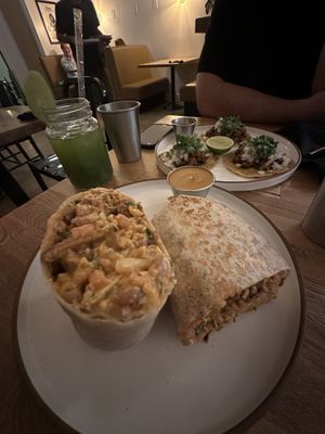 Al pastor burrito  at Rascal's in Santa Barbara