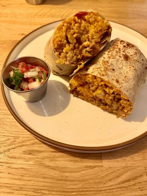 Chorizo y Papas burrito at Rascal's in Santa Barbara