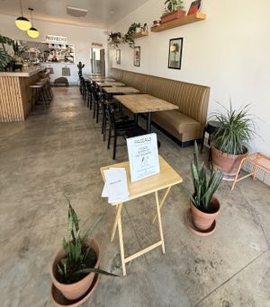 Interior, grab a menu and counter to order is in the back on your left   at Rascal's in Santa Barbara