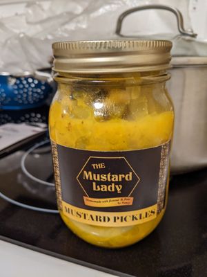 Mustard Pickles at Comox Valley Farmers' Market in Courtenay