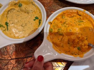 Malai Kofta (left) and Veg Makhani (Right) at Chand Palace in Parsippany