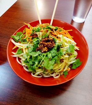 Wuhan noodles 🍜 with chili oil at Beijing Noodle in Fort Collins