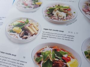 Menu - noodle soup at Eat Fuh in Darlinghurst