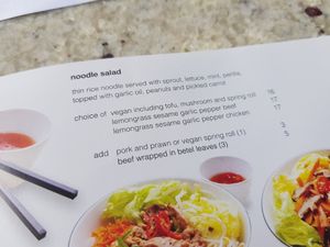 Menu - noodle salad at Eat Fuh in Darlinghurst