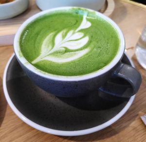 Matcha w/fresh soy milk at Graines du Jour in Paris
