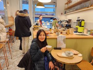 Enjoying this amazing place! at Graines du Jour in Paris