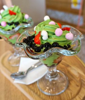 Matcha ice-cream at Graines du Jour in Paris