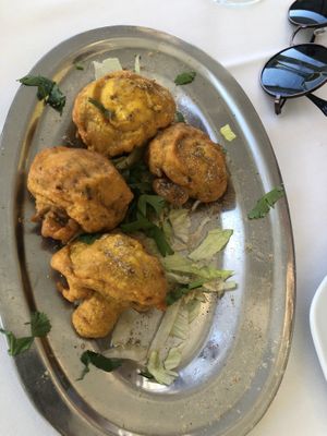mushroom in batter fried  at Hindú Kurma in Sotogrande