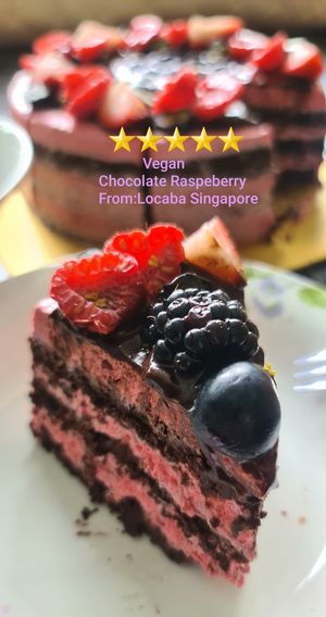 Vegan Chocolate Raspberry at Locaba in Central Singapore