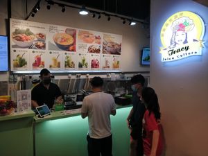 Restaurant interior and menu at Tracy Juice Culture - Tanjong Pagar in Central Singapore