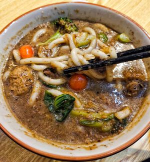 Tracy's special mushroom udon at Tracy Juice Culture - Tanjong Pagar in Central Singapore