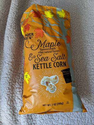 Seasonal vegan kettle corn at Trader Joe's in Reno