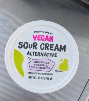 Vegan sour cream - in dairy section at Trader Joe's in Reno