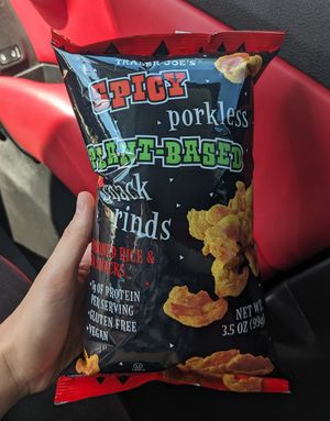 Plant based porkless snack rinds at Trader Joe's in Reno