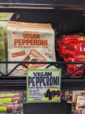 Vegan pepperoni at Trader Joe's in Reno