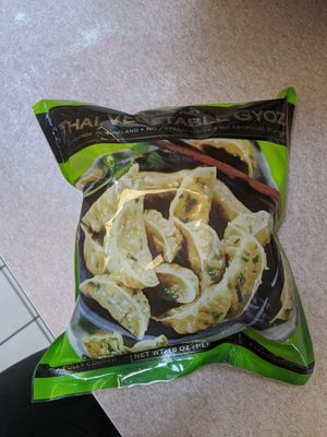 Gyoza in the freezer section are vegan! at Trader Joe's in Reno