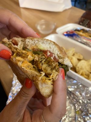 Fish sandwich  at Deep Sea Vegan in Nashville