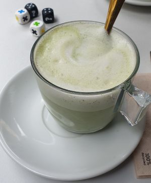 Matcha Latte with almond milk at Organic Jungle in Gran Canaria