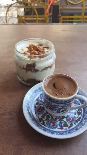 Homemade Magnolia with Turkish coffee at Junk Vegan in Ankara