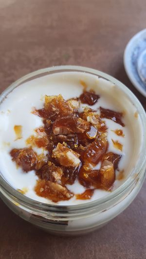 Magnolia with pine nuts
 at Junk Vegan in Ankara