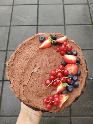 Vegan Beetroot chocolate cake  at Orðakaffi in Akureyri