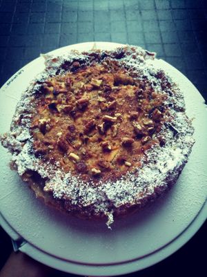 Our classic apple cake at Orðakaffi in Akureyri