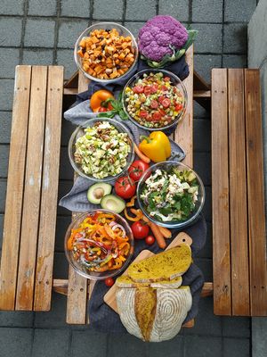 Salad buffet at Orðakaffi in Akureyri